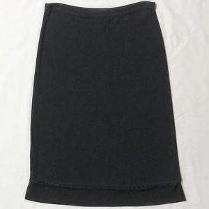 Gap Dressy Black Skirt with Black Beaded Trim - M